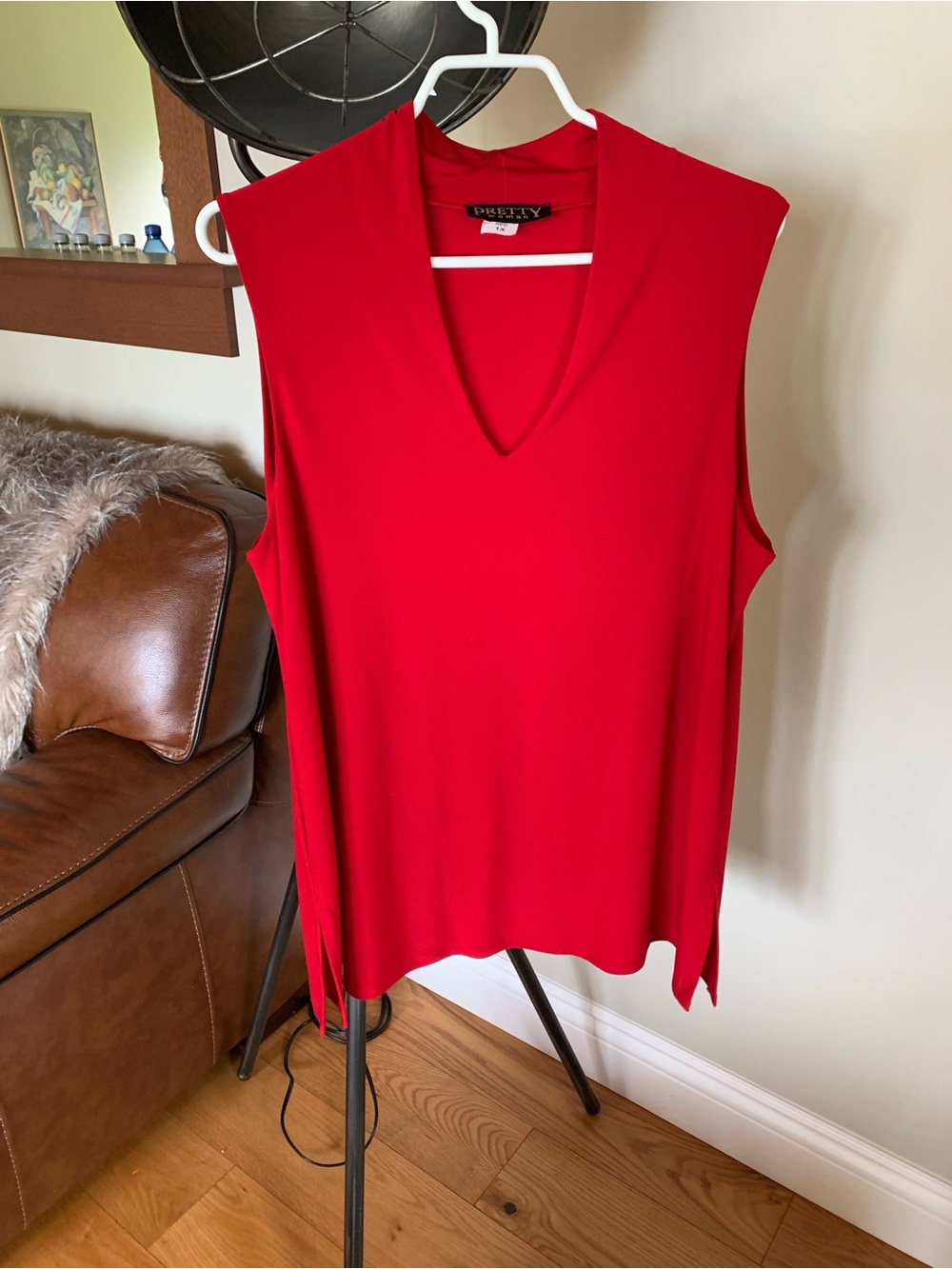 PICK ANY 3 ITEMS FOR $10 - Pretty Woman Red Sleeveless V-Neck Women's Top